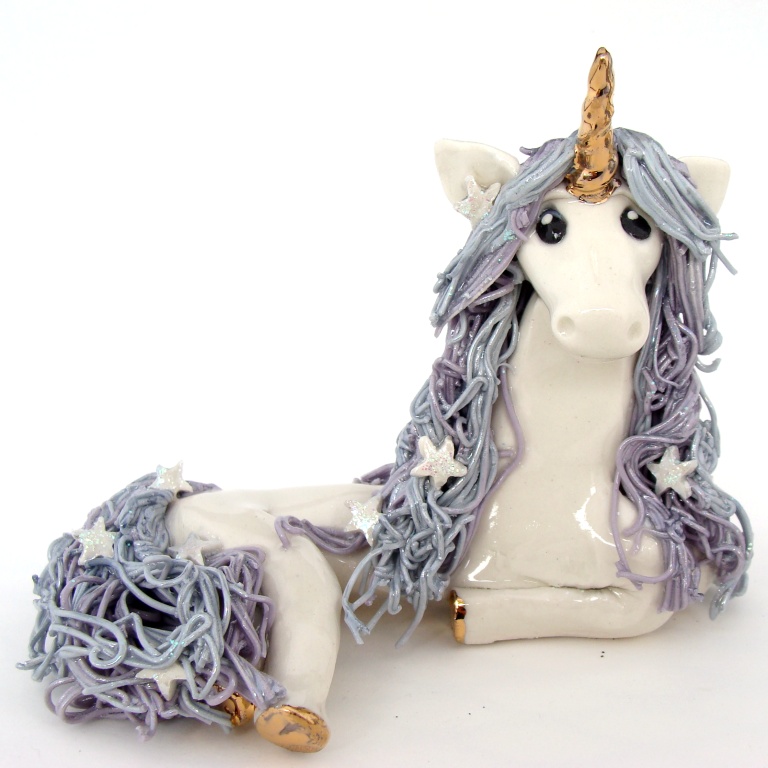 Magical Tails Unicorn Porcelain Sculptures