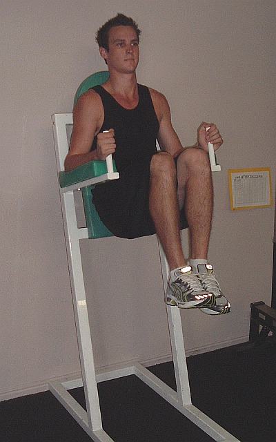 Exercise 2 Captain's Chair Leg Raise