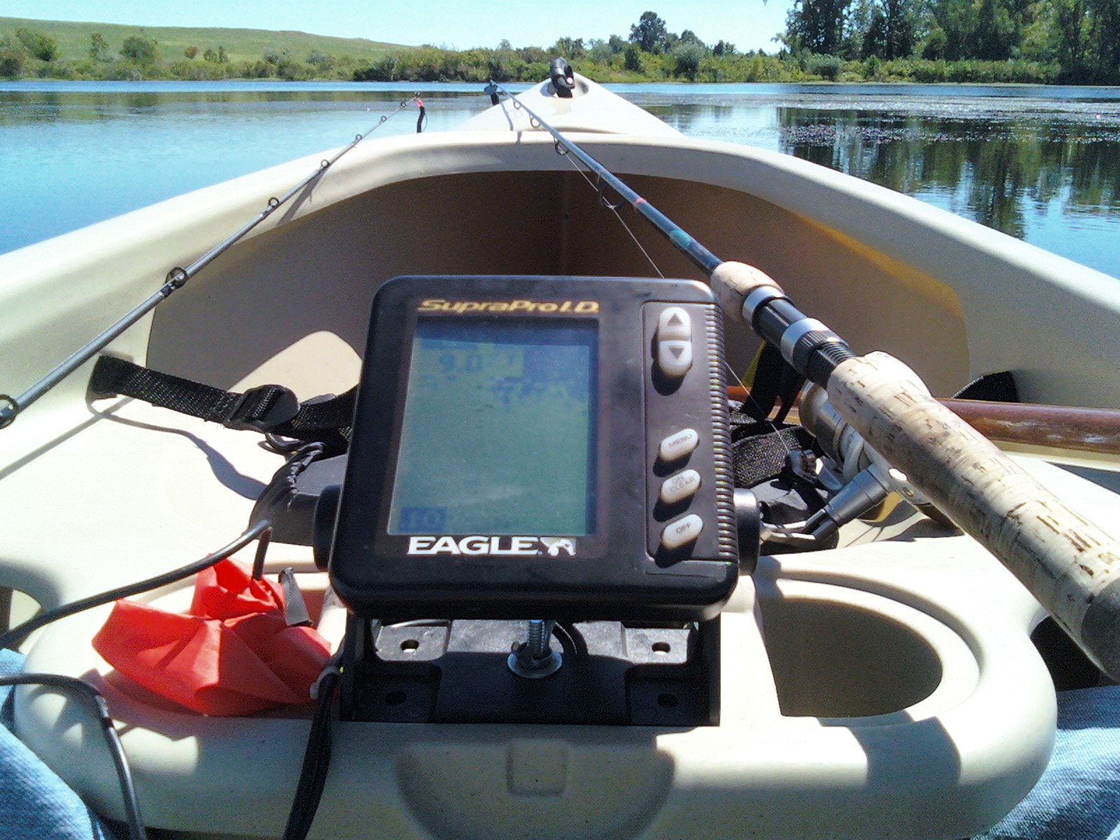 Justin And Fish Fish Finder Install in the Mad River Passage 14 Canoe