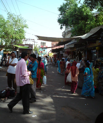 Crowded lane leading to the Brahma Temple - Pushkar