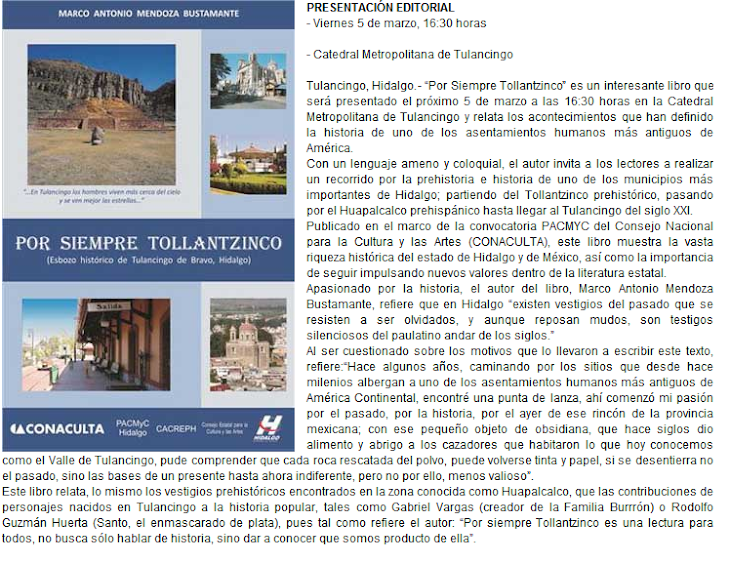 BOLETIN DE PRENSA PUBLICADO EN DIVERSOS MEDIOS LOCALES, ESTATALES Y NACIONALES