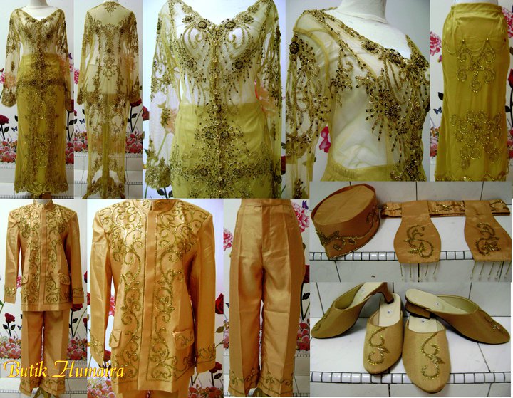 aksesori kebaya pengantin gold