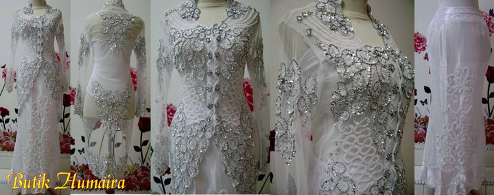 Baju pengantin kebaya putih kutu baru