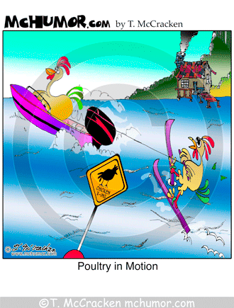 7656 Water Skiing Cartoon 