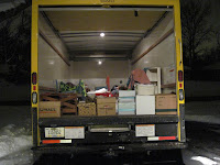 packed rented truck