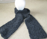 knitted black scarf