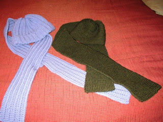 knitted scarf and hat sets