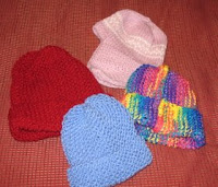 knitted mittens and scarf