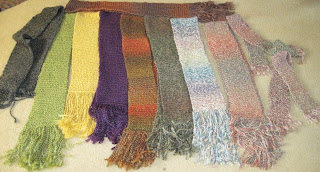 crocheted scarves