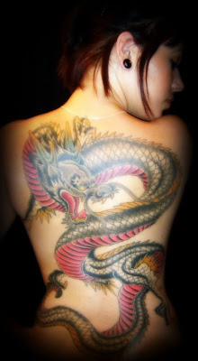 back dragon tattoo design