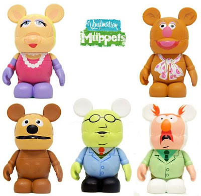 Disney Vinylmation The Muppets Series 1 - Miss Piggy, Fozzie Bear, Rowlf, Dr. Bunsen Honeydew & Beaker 3 Inch Vinyl Figures