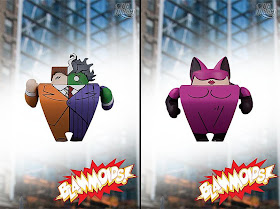 Blammoids! Series 3 by DC Direct - Two-Face and Catwoman PVC Vinyl Mini Figures