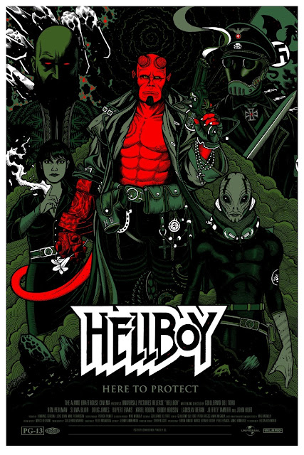 Mondo Tees - Hellboy Screen Print by Florian Bertmer