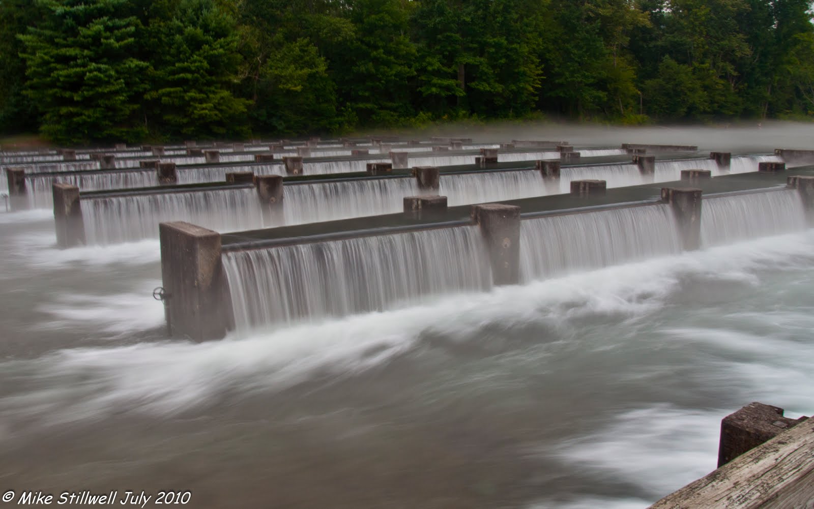 Walking On Empty Labyrinth Weir at South Holston Lake