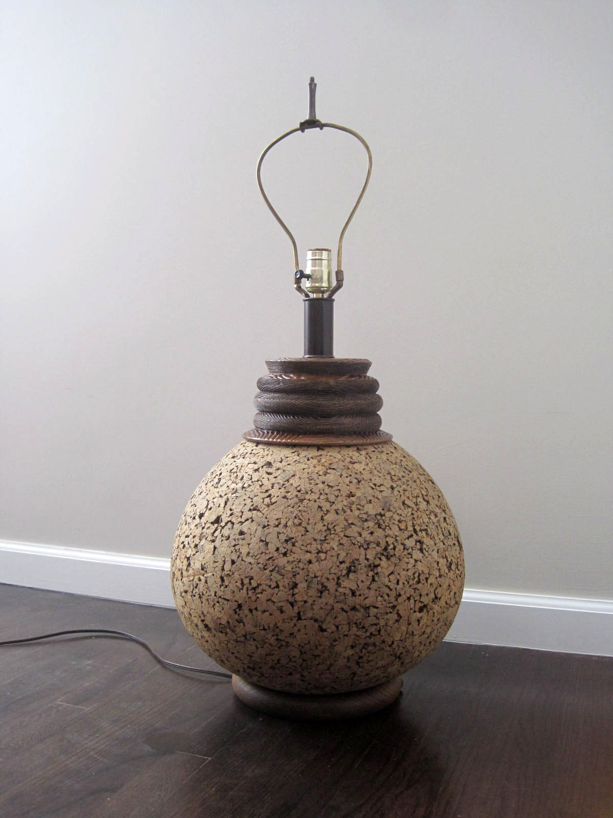 Mid century 2024 cork lamp