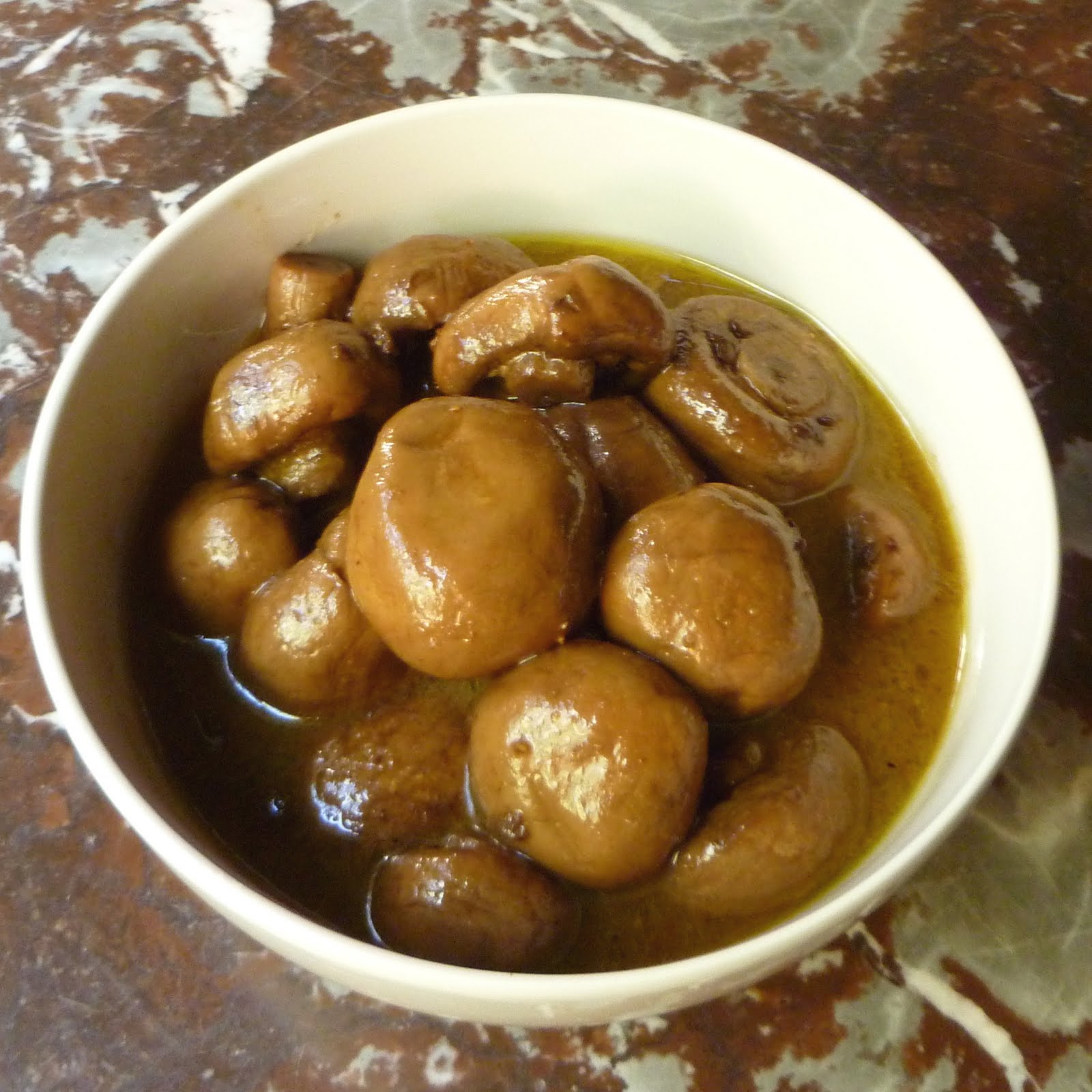 Cookistry Marinated Mushrooms with Black Garlic