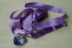 Swarovski Violet Crystal Heart and Sterling silver Pendant holder and Bail