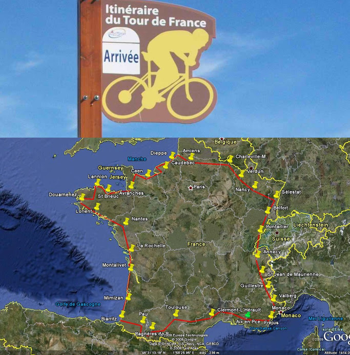 Itinéraire sur Carte de France