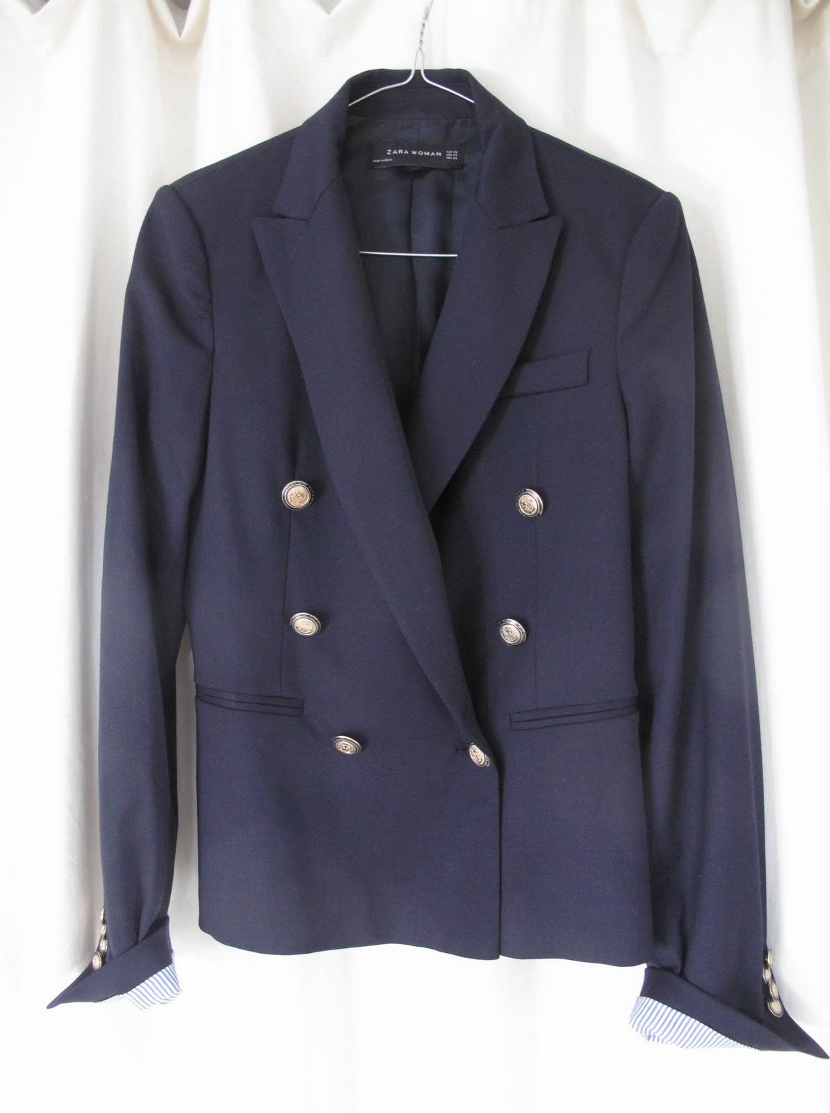 out of my closet: ZARA WOMAN navy blue blazer