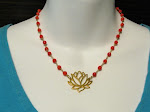 FIRE LOTUS is back! 22K Gold vermeil and Coral Only 2 left!