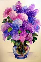 watercolor lilacs painting