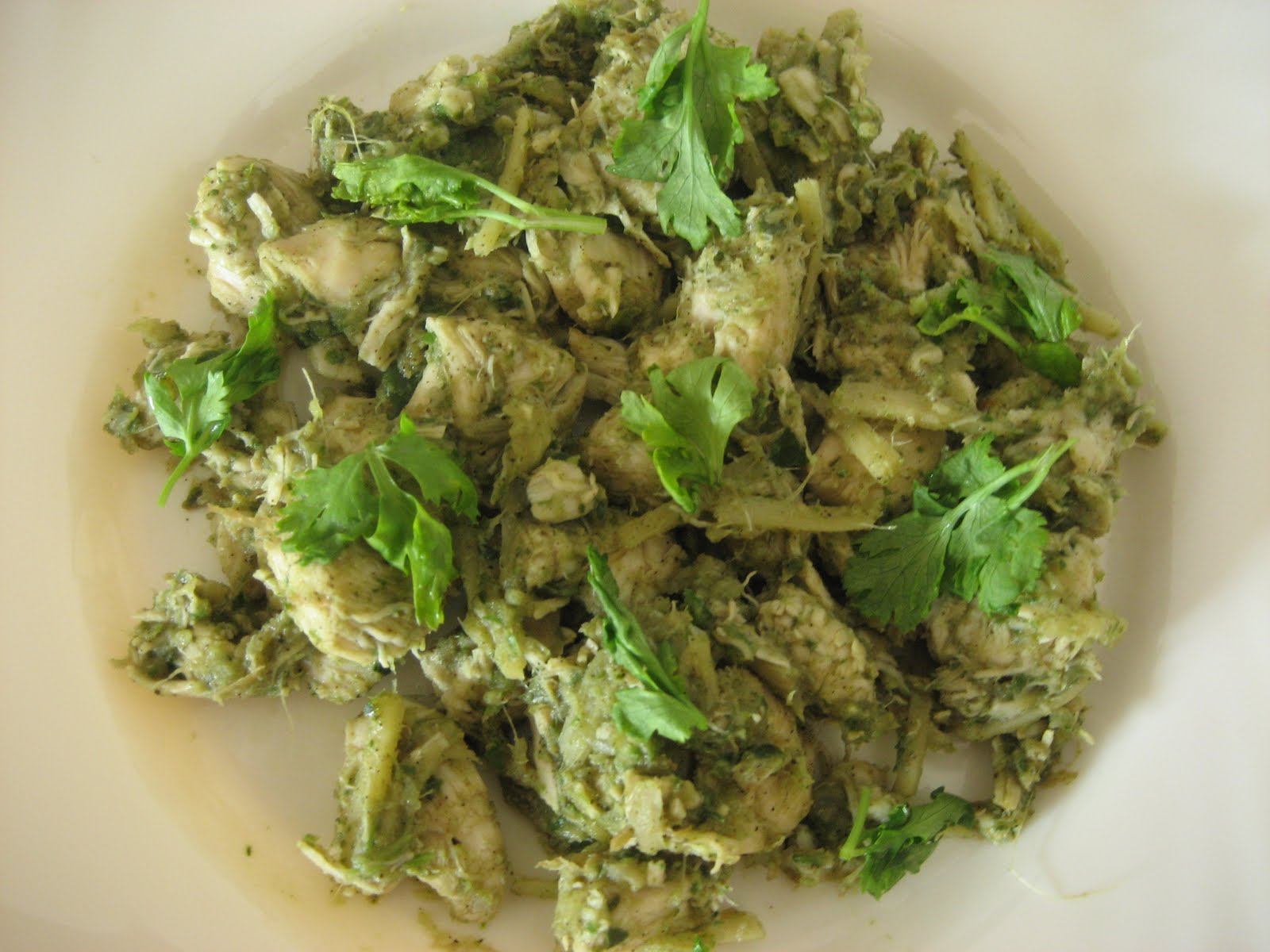 Indian delicacies CORIANDER GINGER CHICKEN