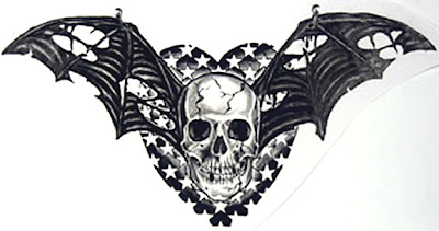 Skull Tattoo Design Wing 