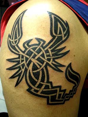 Tribal Scorpion Tattoo Girl