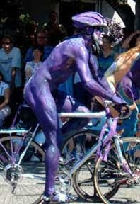 Art Body Painting: Bicycle Sport Fashion