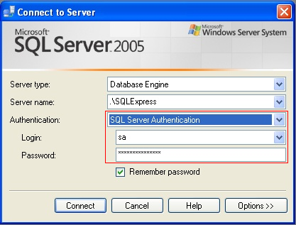 Mengubah Authentication Mode SQL Server 2005 Express dari Windows ...