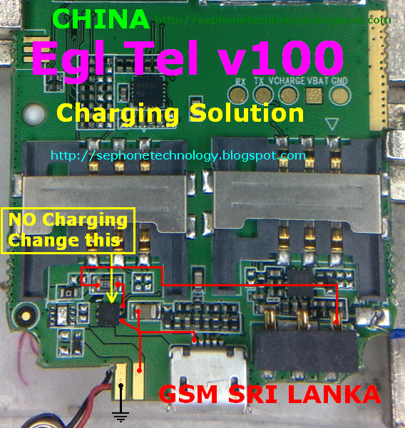 Cell Phones Repair Egl Tel v100 Charging Solution