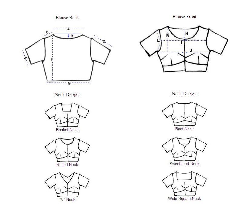 indiadesignerwear Indian Saree Blouse Stitching Measurement Guide