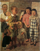 李石樵〈唱歌的小孩〉1944