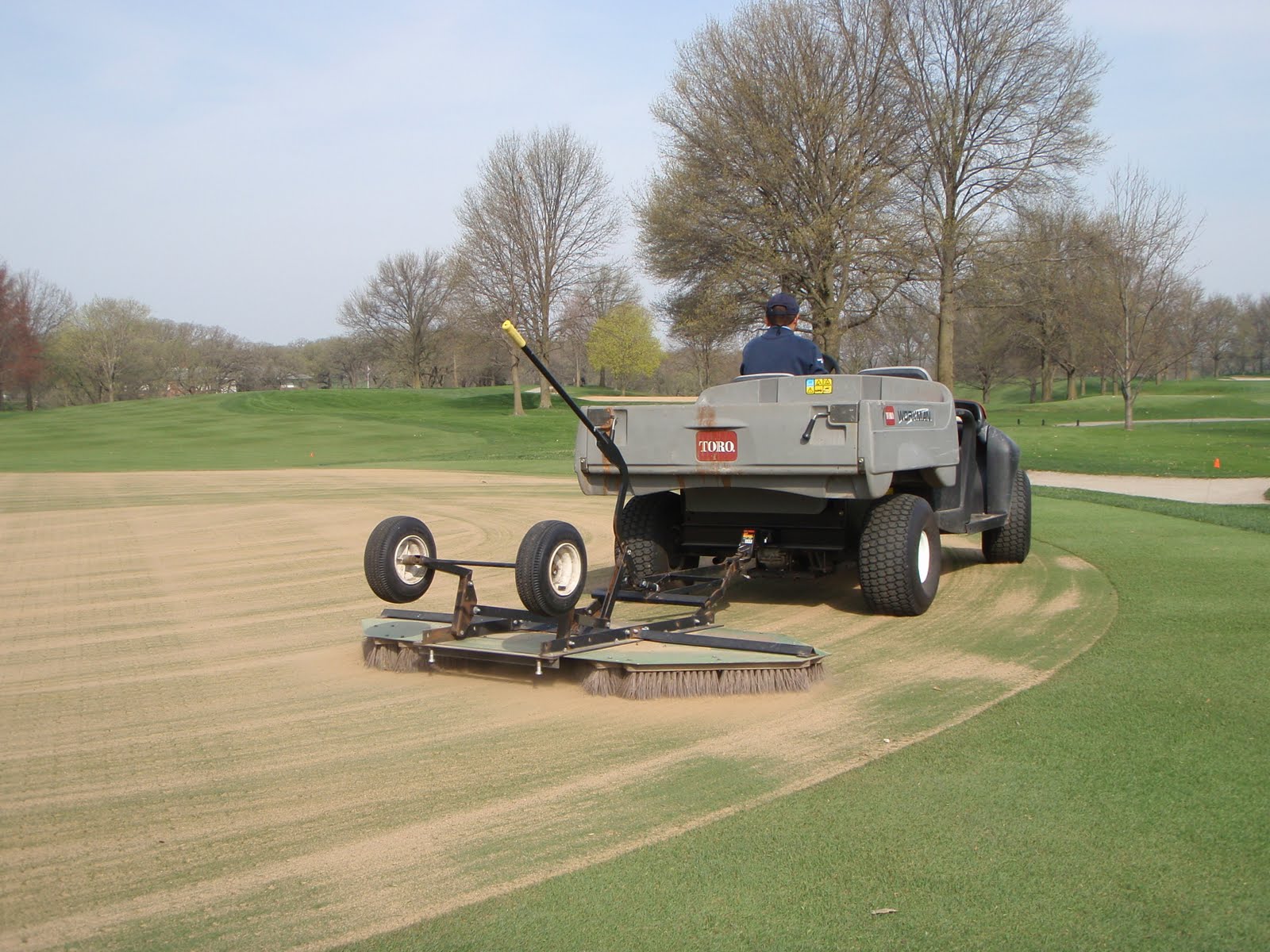 WAKONDA GROUNDS: Aerification Underway.