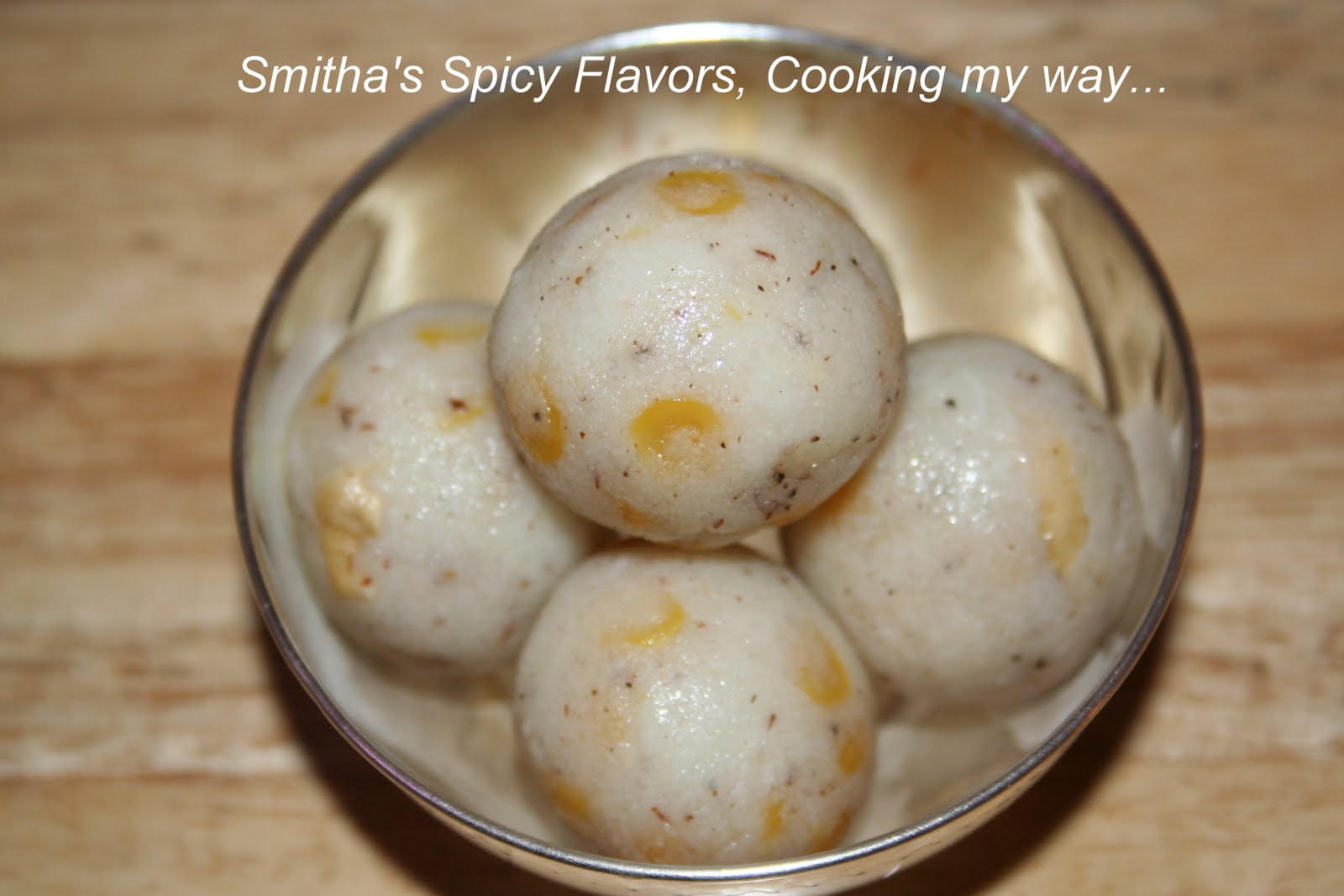 Uppu Undrallu / Savory Rice balls with channa daal Smitha's Spicy