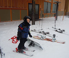 Josh Stepping Into his Bindings