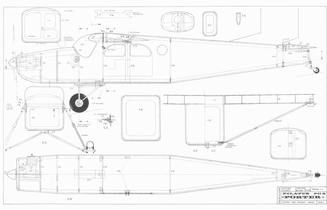 Pilatus pc 6 porter чертежи