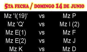 5ta fecha Voley / Domingo 14. Junio