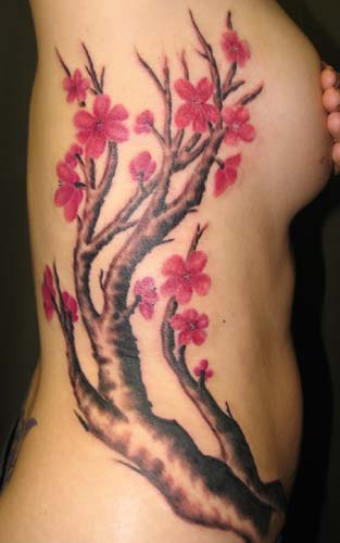 In Japanese lifestyle the Cherry Blossom Tattoos symbolizes the brevity of