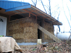 straw chicken bale coop roof bales wire under into stapled plate keep