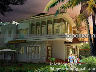 "3d image of roof style farm house"