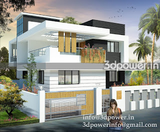 "3d rendering service small bungalow"