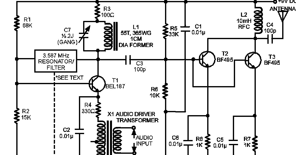 AM Radio Circuit Using Transistor | diagram schematic
