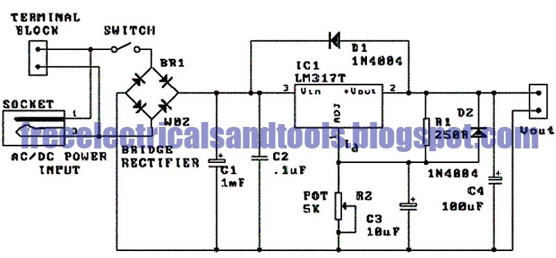 Free Schematic Diagram: Universal Power Supply Circuit
