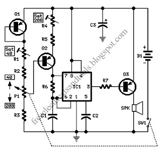 Free Schematic Diagram: Electronic Metronome Circuit