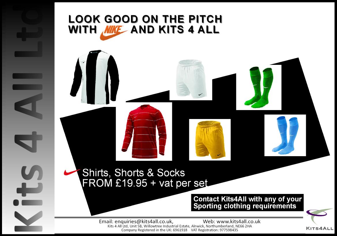 Kits 4 All For all your apparel needs Nike football kit