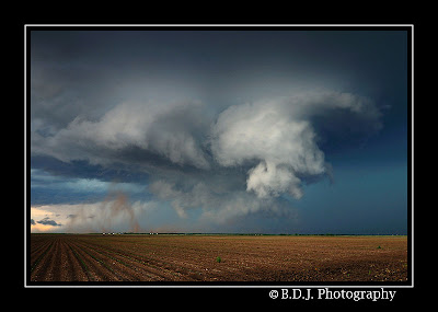 Rotating wall cloud from 6/8/09 storm Hamlin, TX.