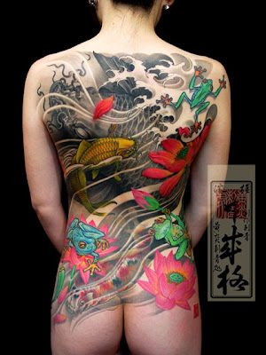 Japanese back tattoos are way more subtle than this.