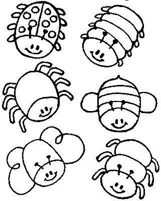Desenhos de Insetos e outros pequenos animais para colorir, jogos de pintar  e imprimir
