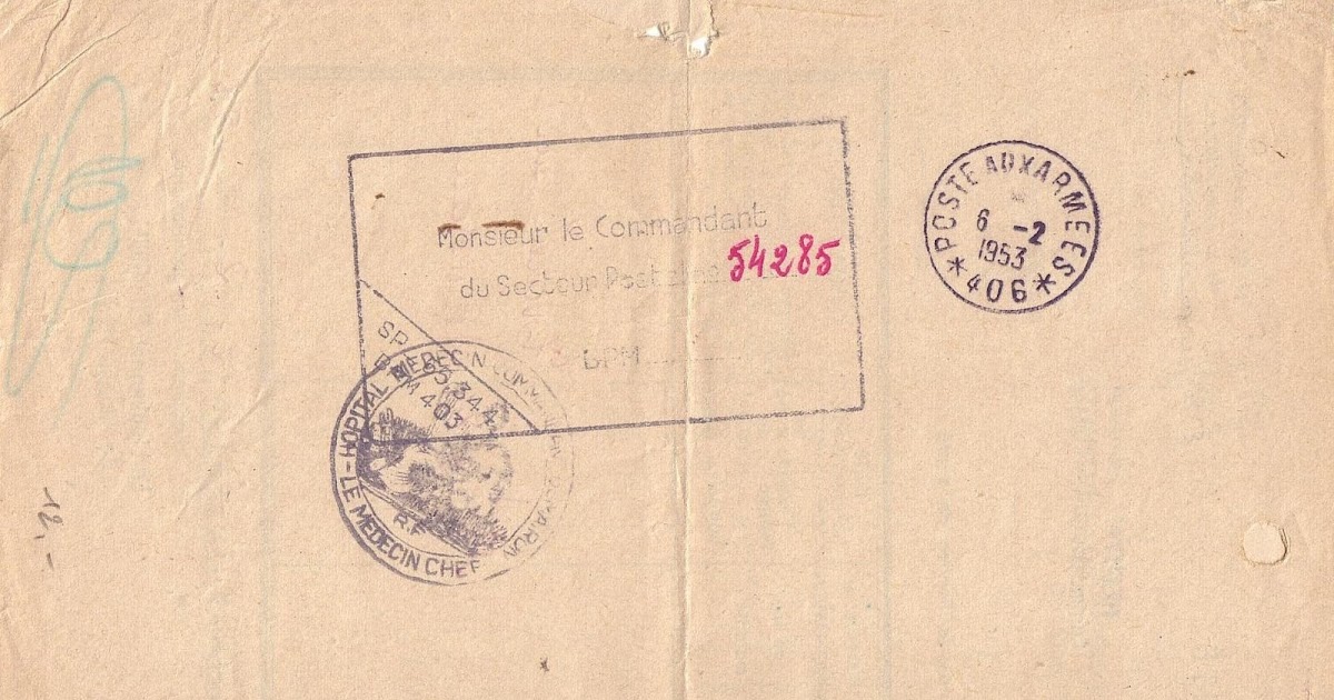 LA POSTE AUX ARMEES Le bureau postal militaire 406